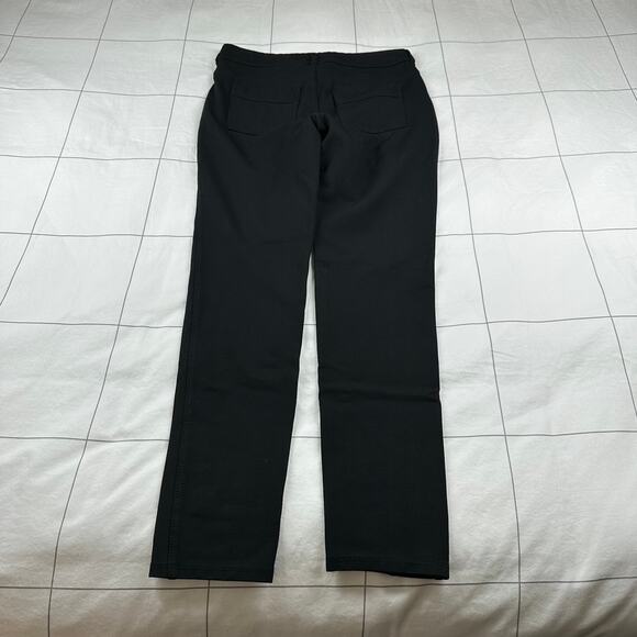 Athleta Pants Womens 2 Petite Black Ponte Knit Moto Stretch Casual Zip Pockets - Picture 3 of 10